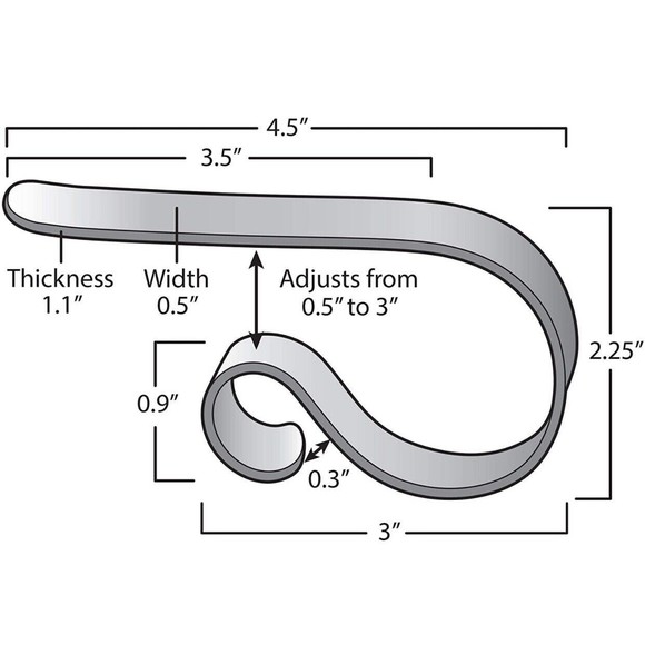 The Original Mantle Clip Set of 4 Stocking Holder Silver Christmas Decoration - Picture 4 of 5